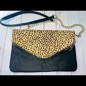 Express Leopard Clutch Bag